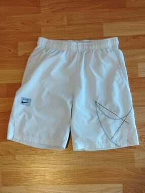 Nike White Shorts with Subtle Accent Stitching